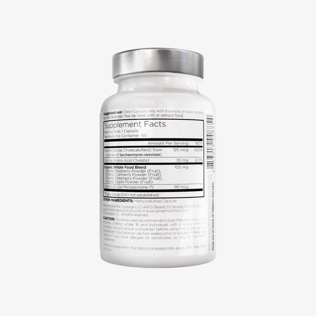 Amen Vitamin D, K2 & Zinc - Image 4
