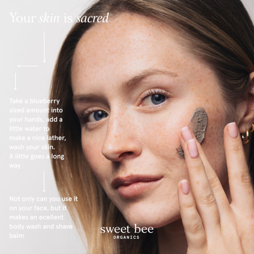 Sacred Skin - Black Soap Cleanser - Grapefruit and Palmarose Oil - Image 3