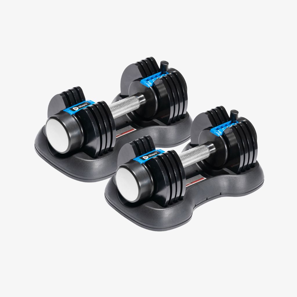 PowerFlow Plus 2 Dumbbells (2.2–11 kg Adjustable Set) - Black - Image 1