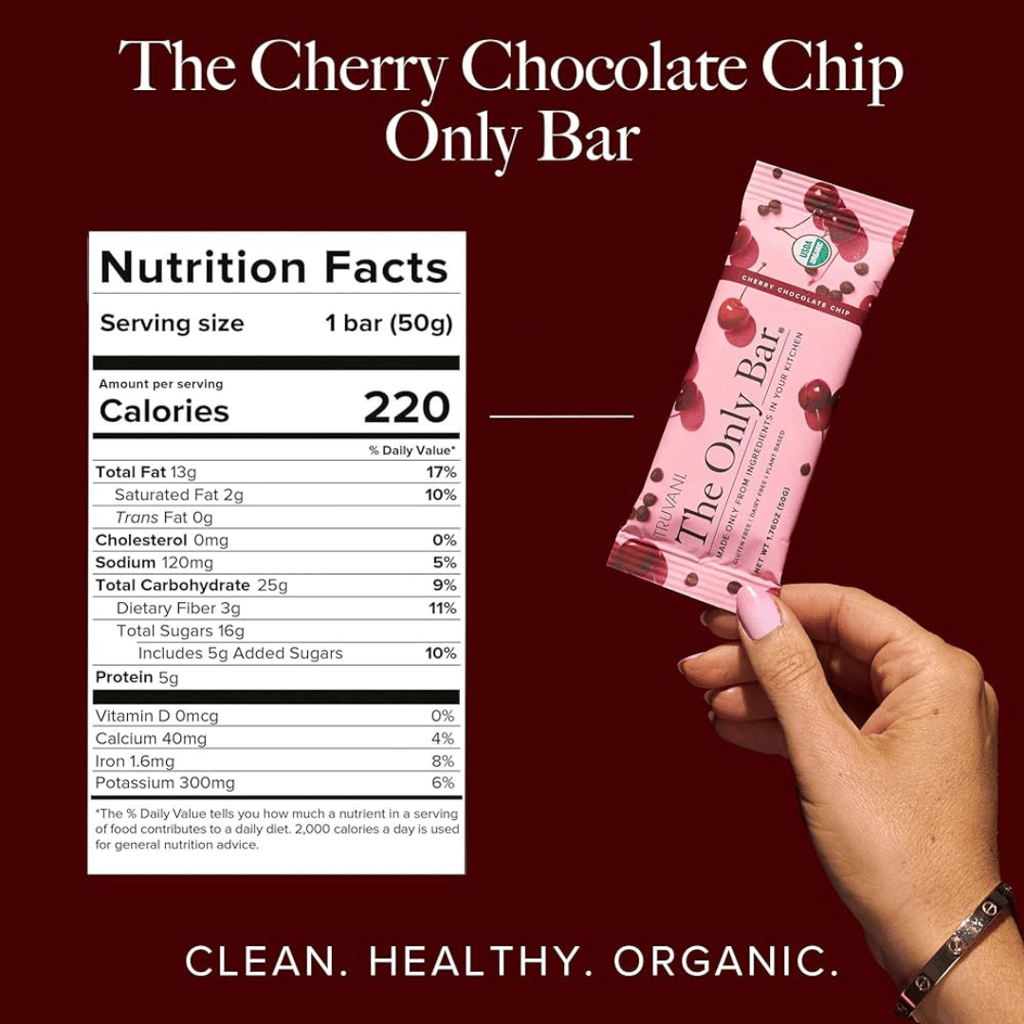 The Only Bar - Plant Based Organic Snack Bar - Cherry Chocolate Chip - Image 3