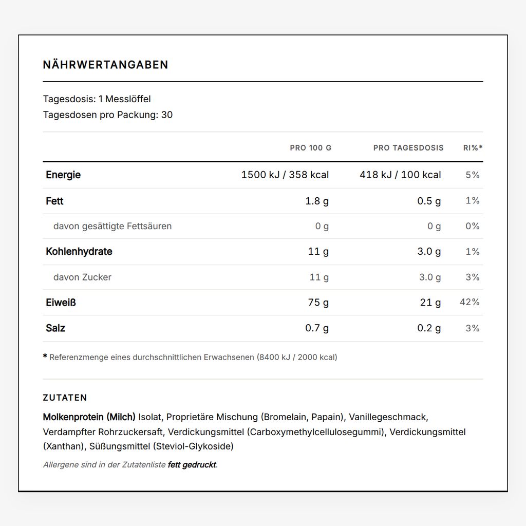 Whey Protein Isolate - Vanilla - Image 2