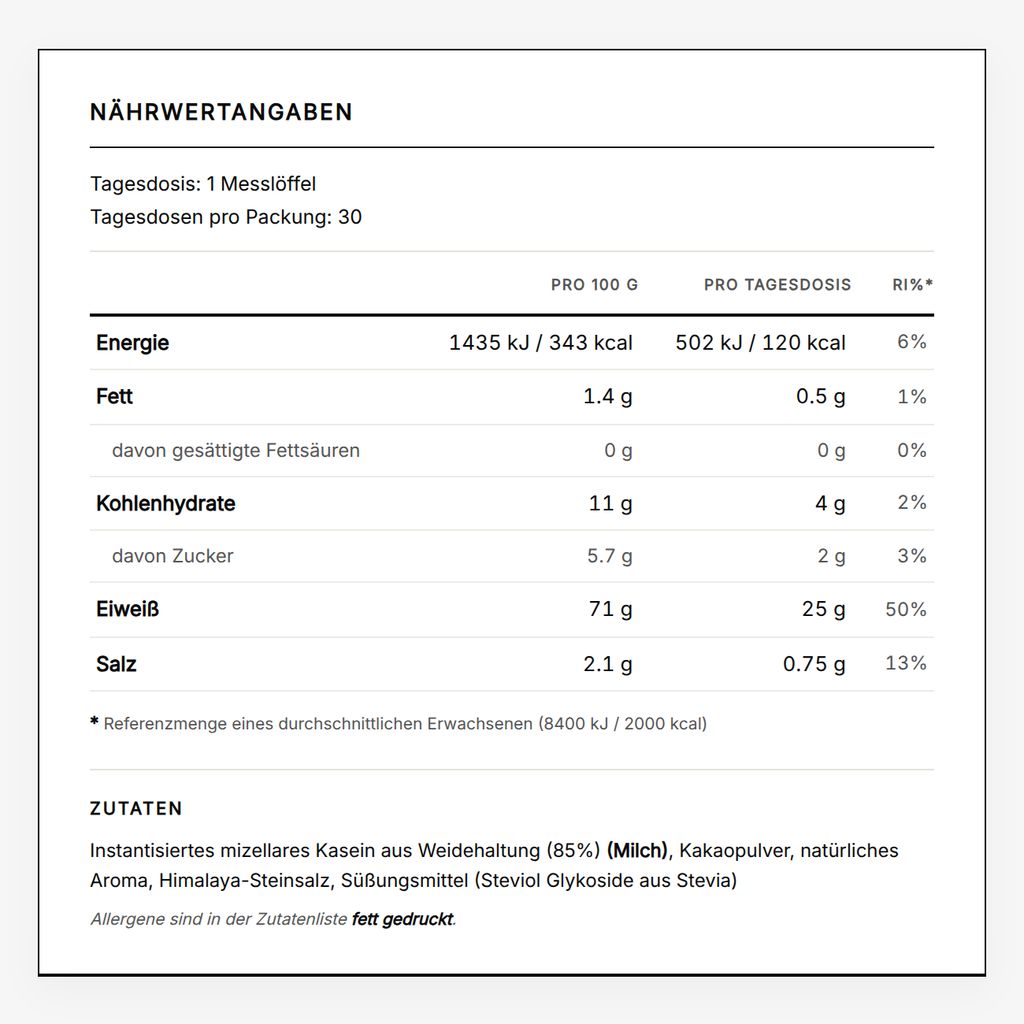 Grass Fed Casein Protein - Chocolate - Image 2